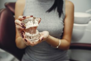 Beautiful girl in a dentist